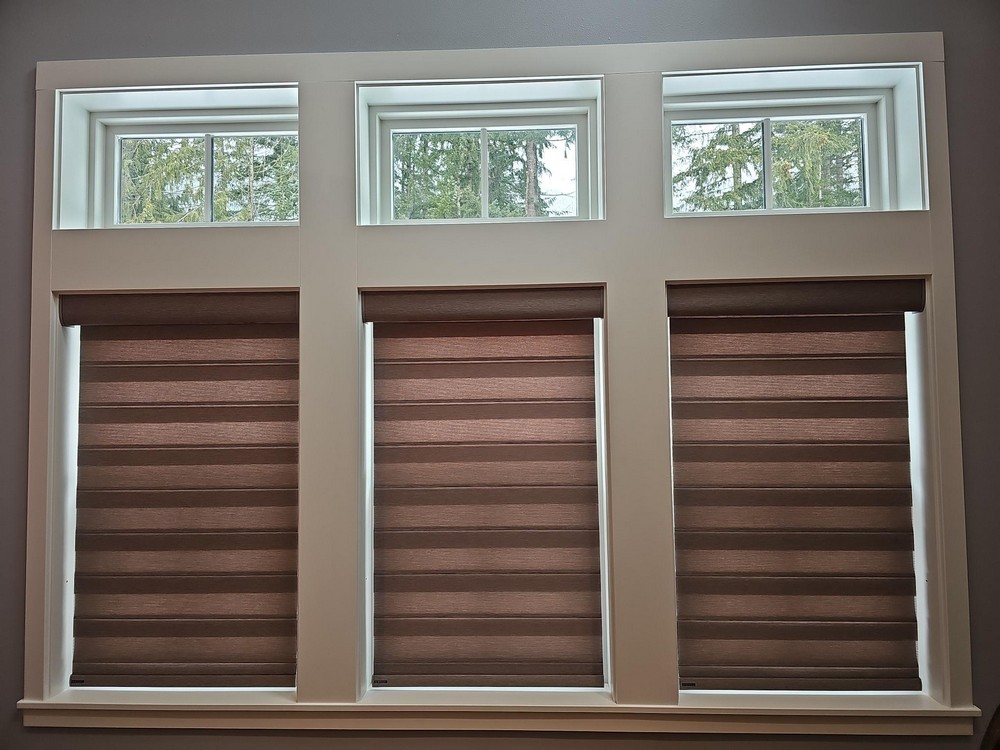 Norman Window Fashions Motorized/Automated Perfect Sheer Shades on SE 129th St in North Bend, WA Image